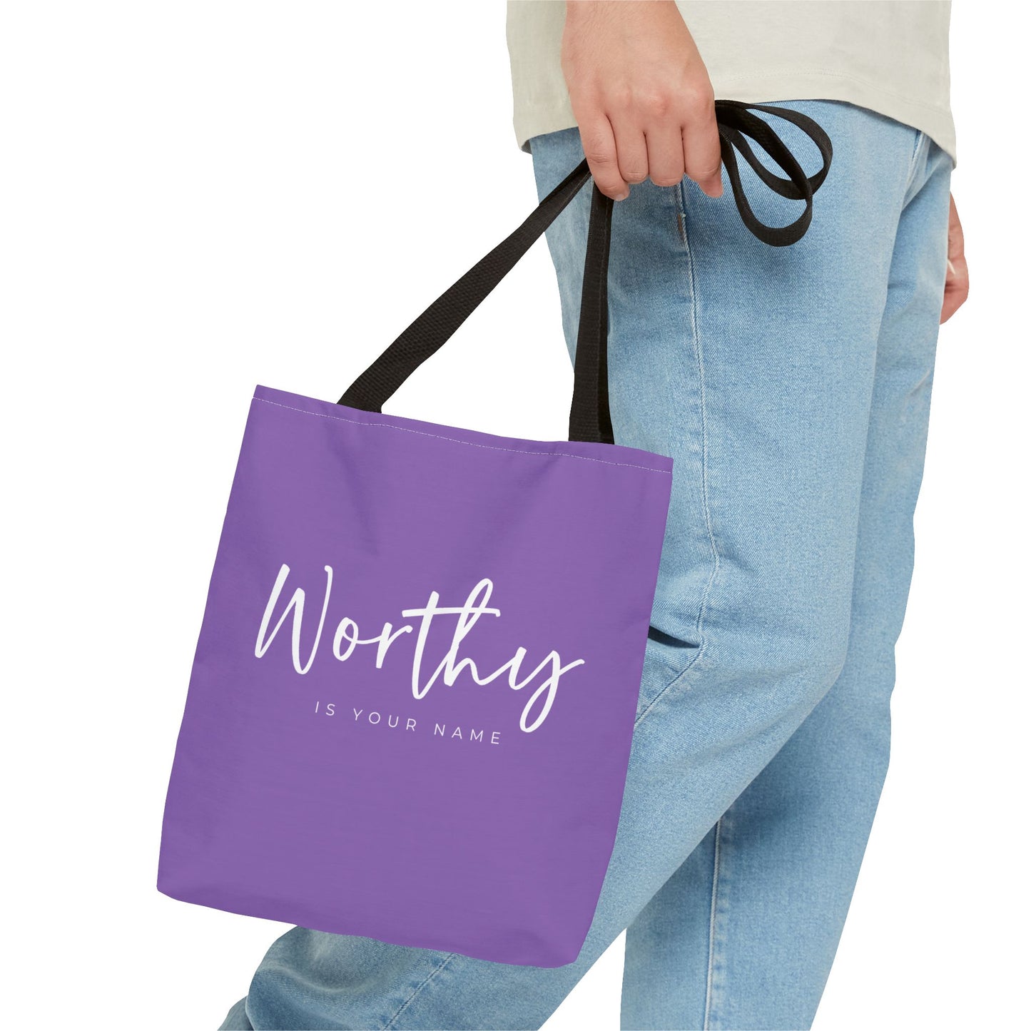 (tote bags) Worthy is Your Name (light purple)