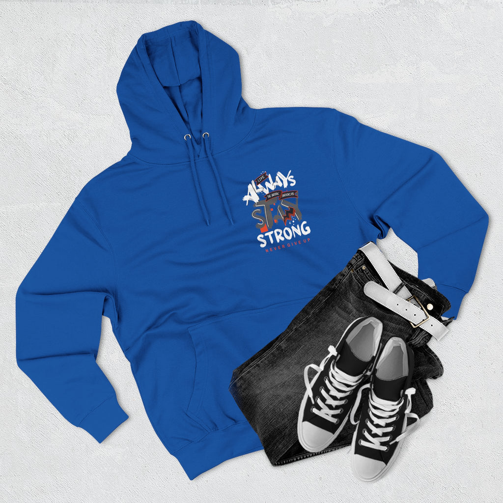 1.3 Confident Clothing Never Give Up Inspirational Fleece Hoodie