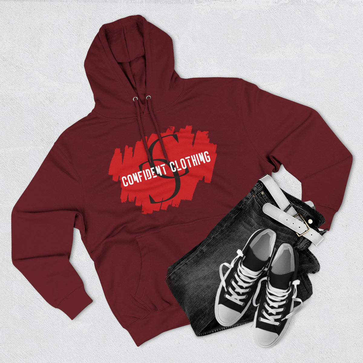 1.6 Confident Clothing Graphic Fleece Hoodie