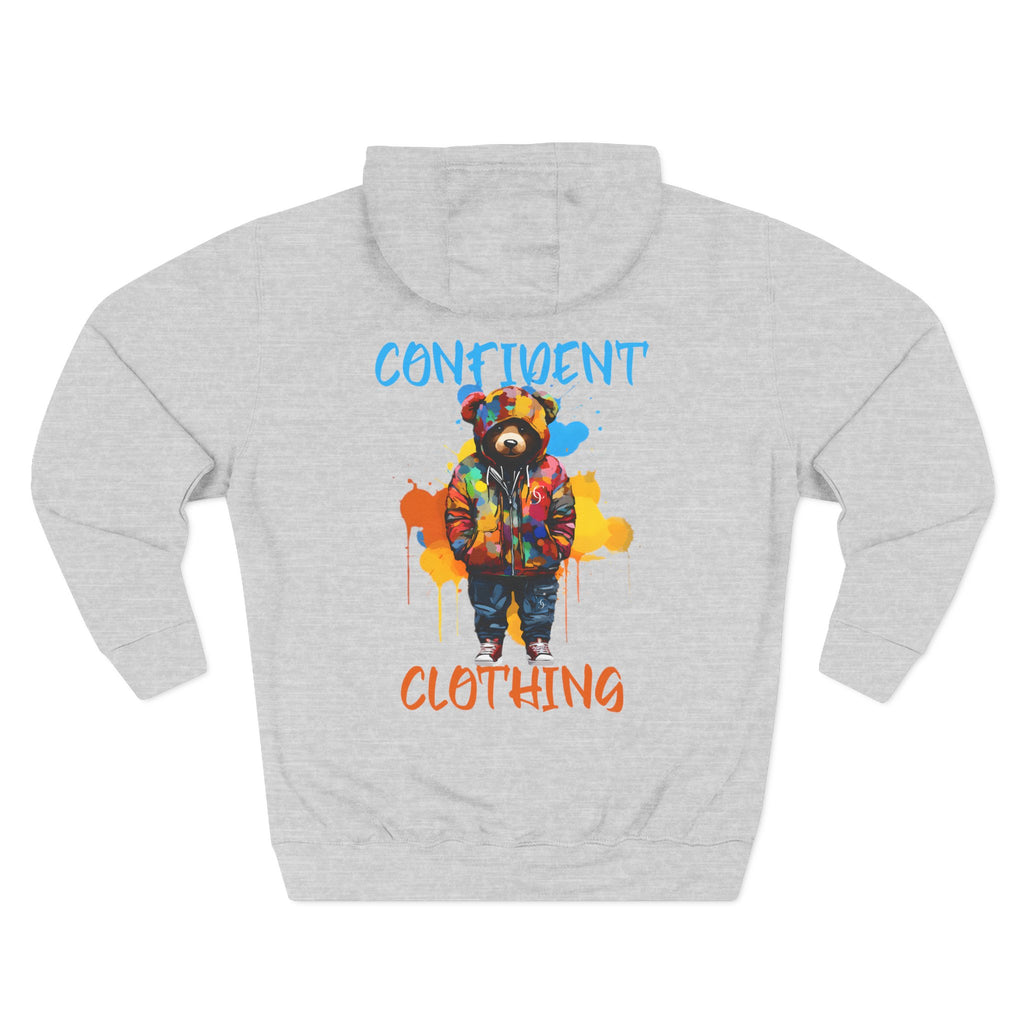 Confident Clothing Bear Graphic Fleece Hoodie