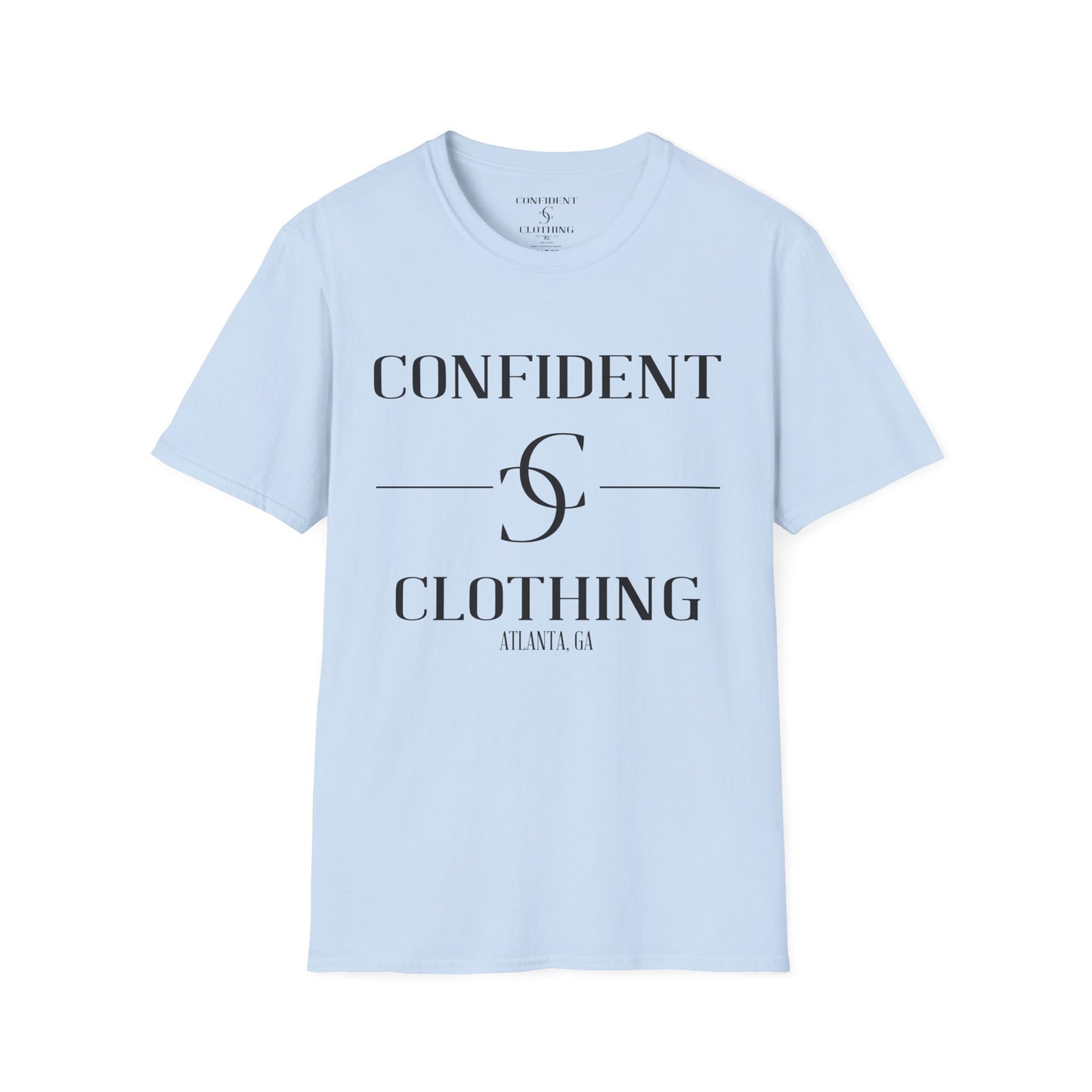 cc (Unisex) multi-color Confident Clothing Luxury Soft Style T-Shirt (ml black logo)