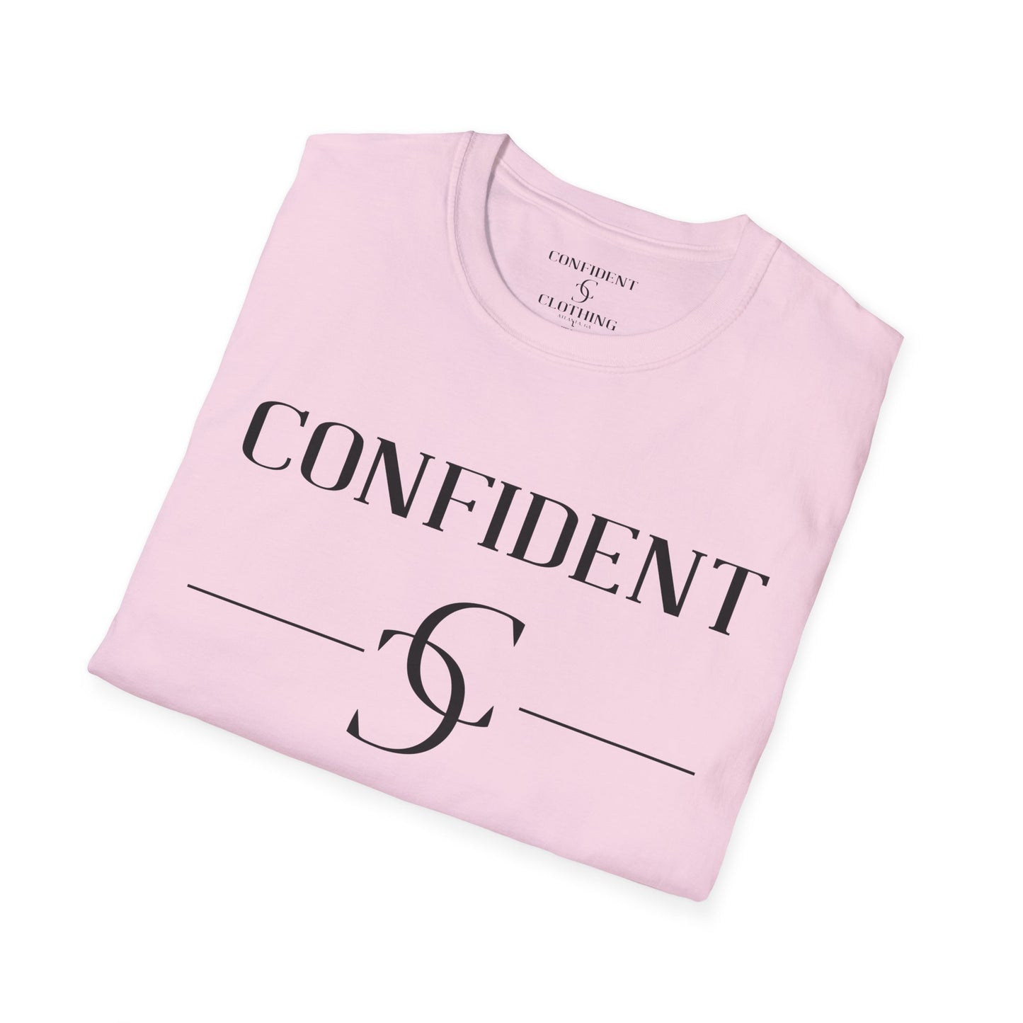 cc (Unisex) multi-color Confident Clothing Luxury Soft Style T-Shirt (ml black logo)