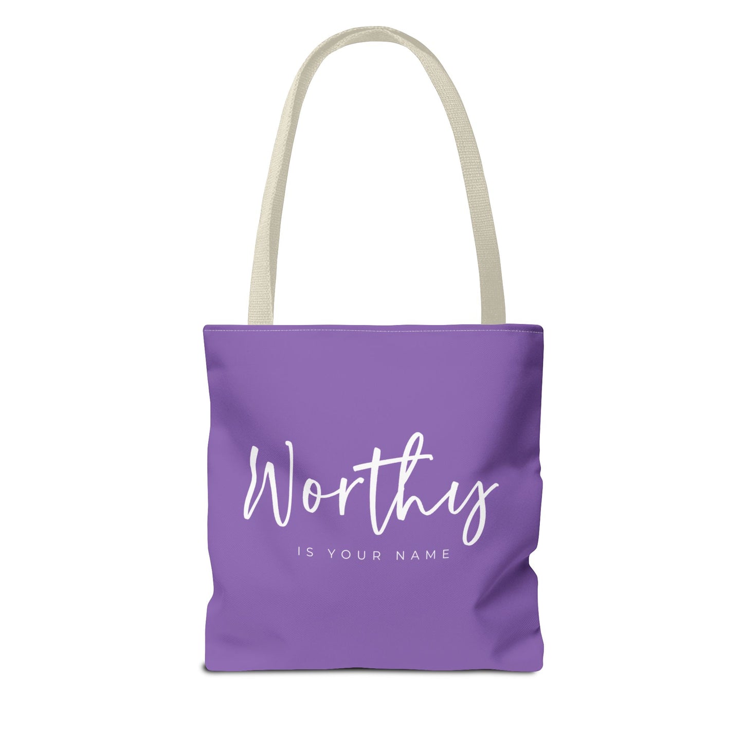 (tote bags) Worthy is Your Name (light purple)