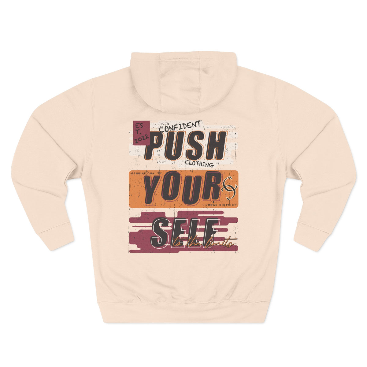 1.4 Confident Clothing Push Your Self Motivational Hoodie