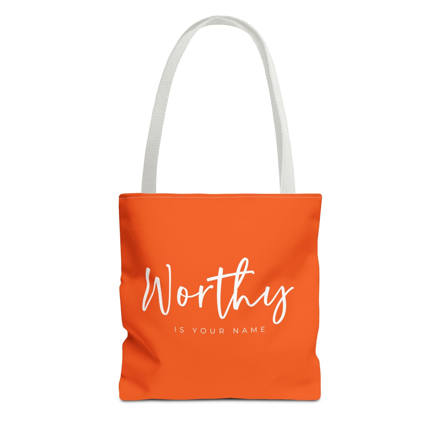 (tote bags) Worthy is Your Name (orange)