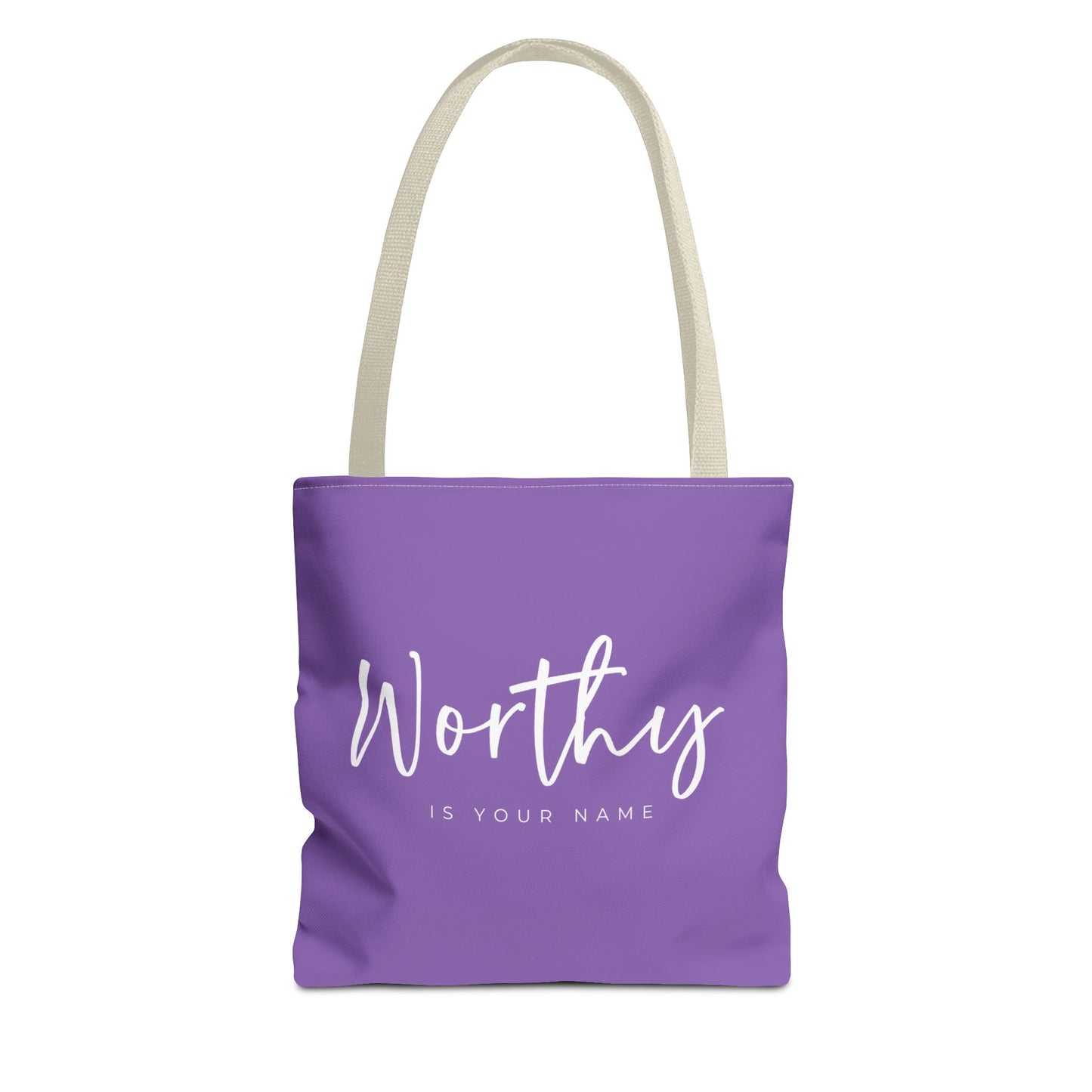(tote bags) Worthy is Your Name (light purple)