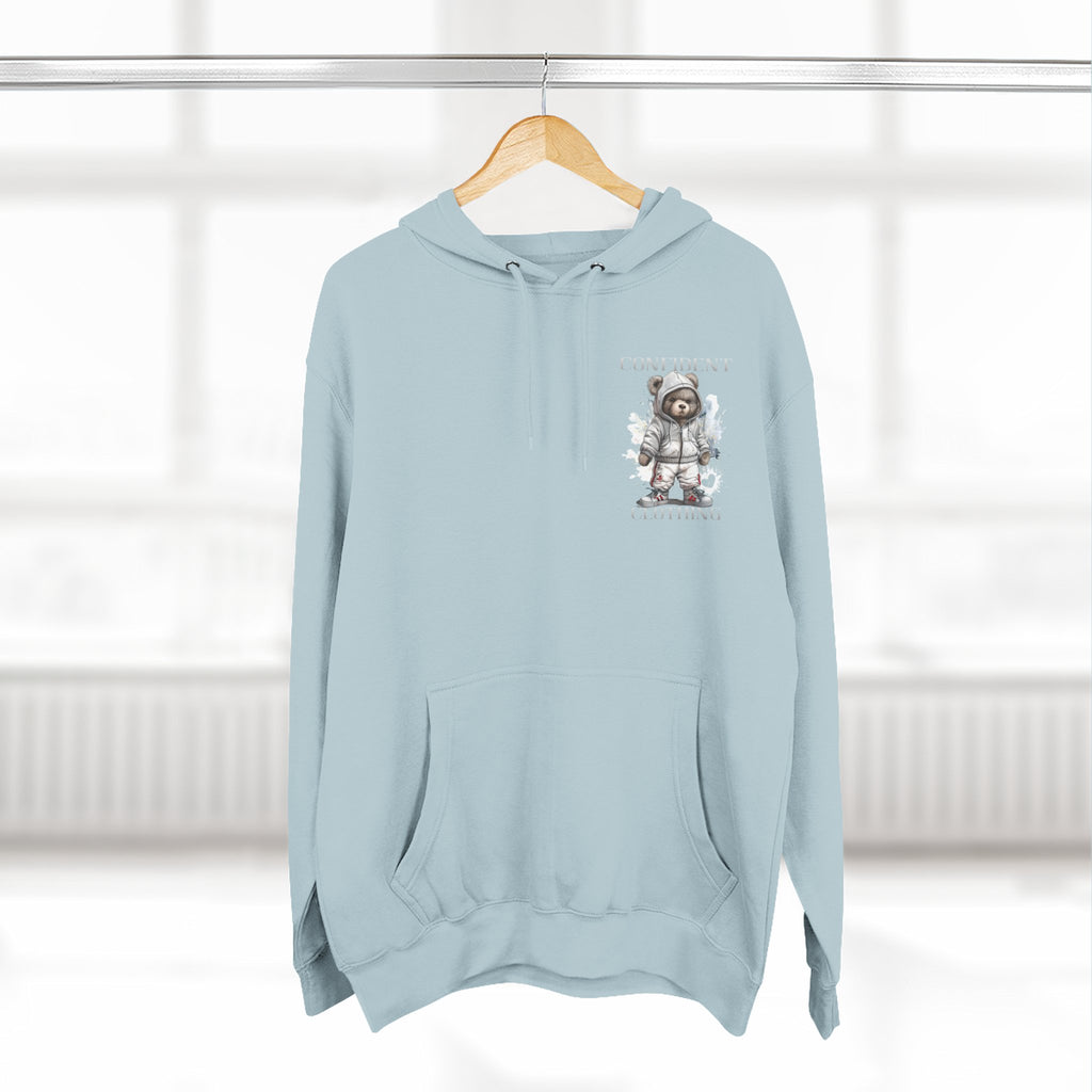 Confident Climbing Astronaut Snow Bear Fleece Hoodie