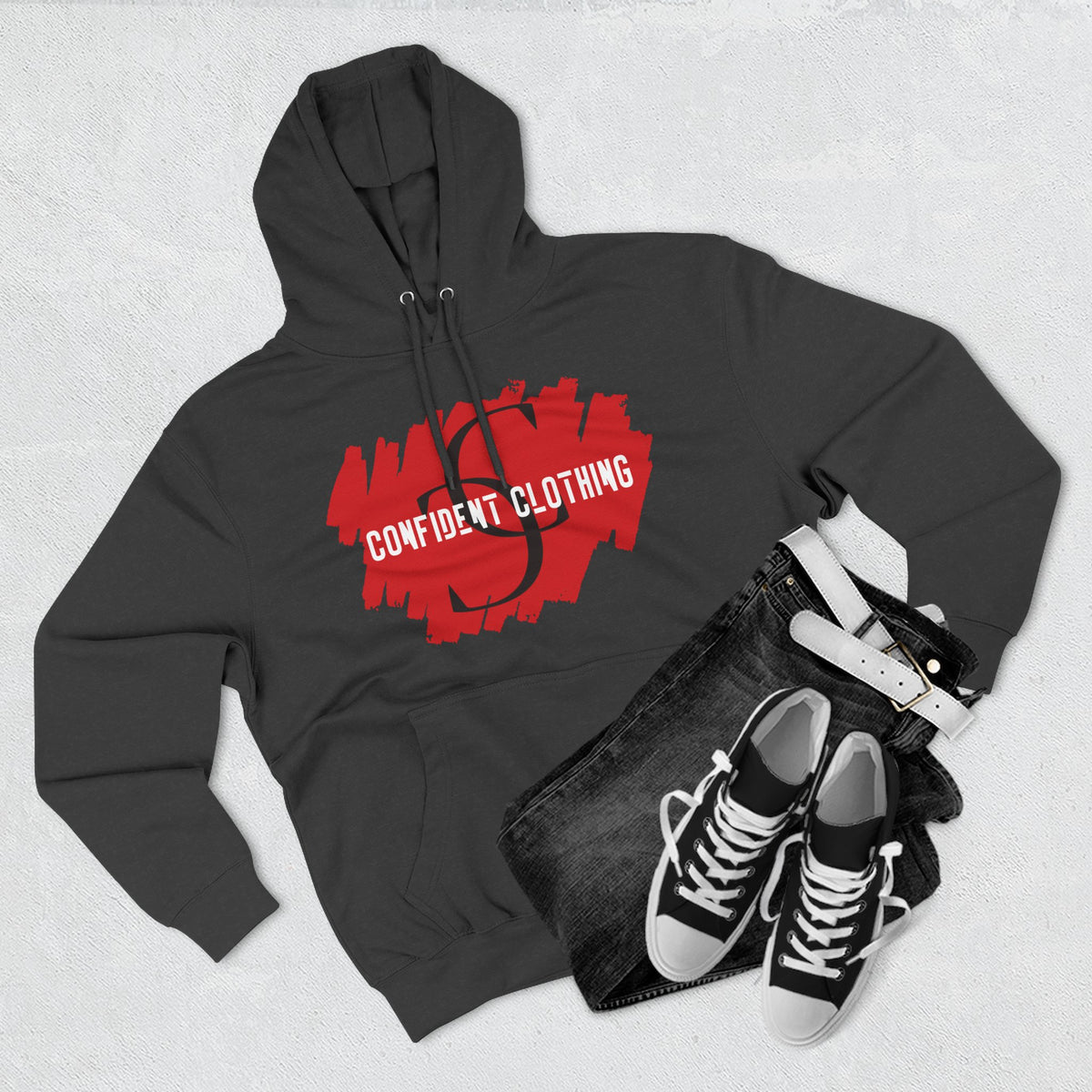1.6 Confident Clothing Graphic Fleece Hoodie