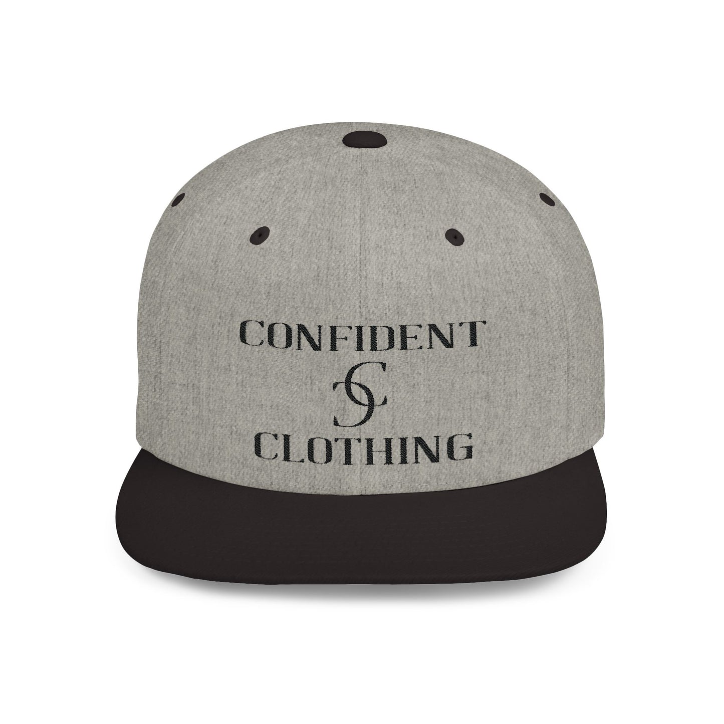 (hats) Confident Clothing Flat Bill Snapback (scc black logo)