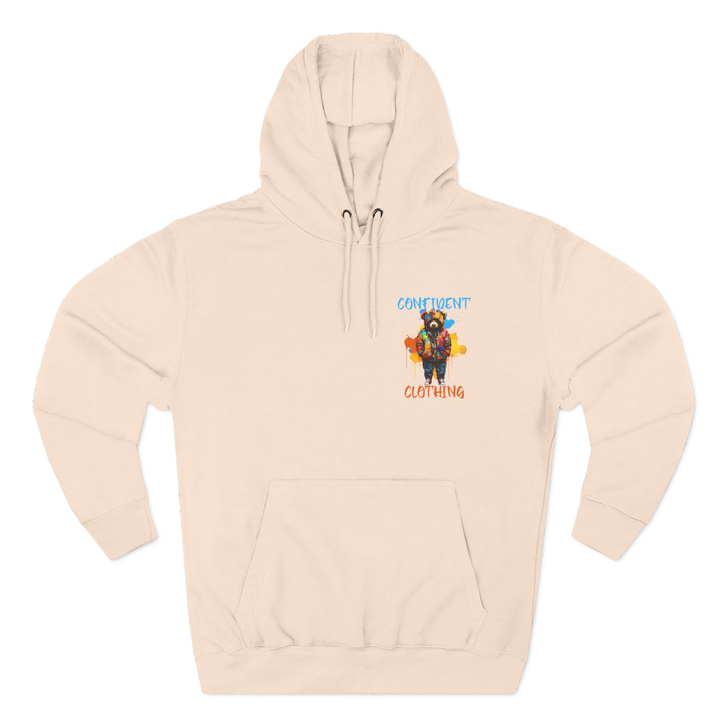 Confident Clothing Bear Graphic Fleece Hoodie