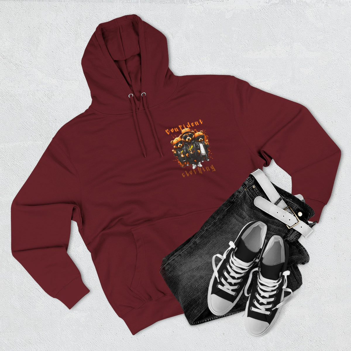 Confident Clothing Raccoon Crew Fleece Hoodie