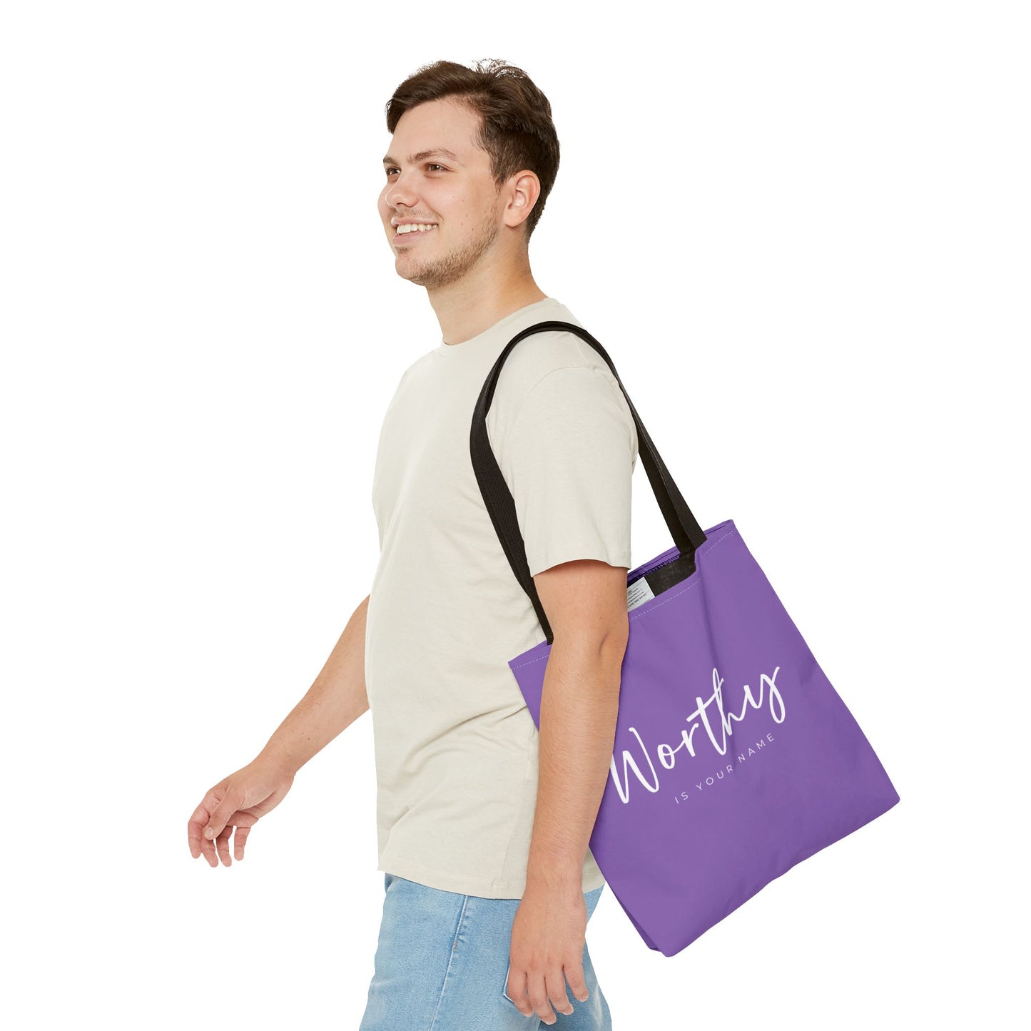 (tote bags) Worthy is Your Name (light purple)
