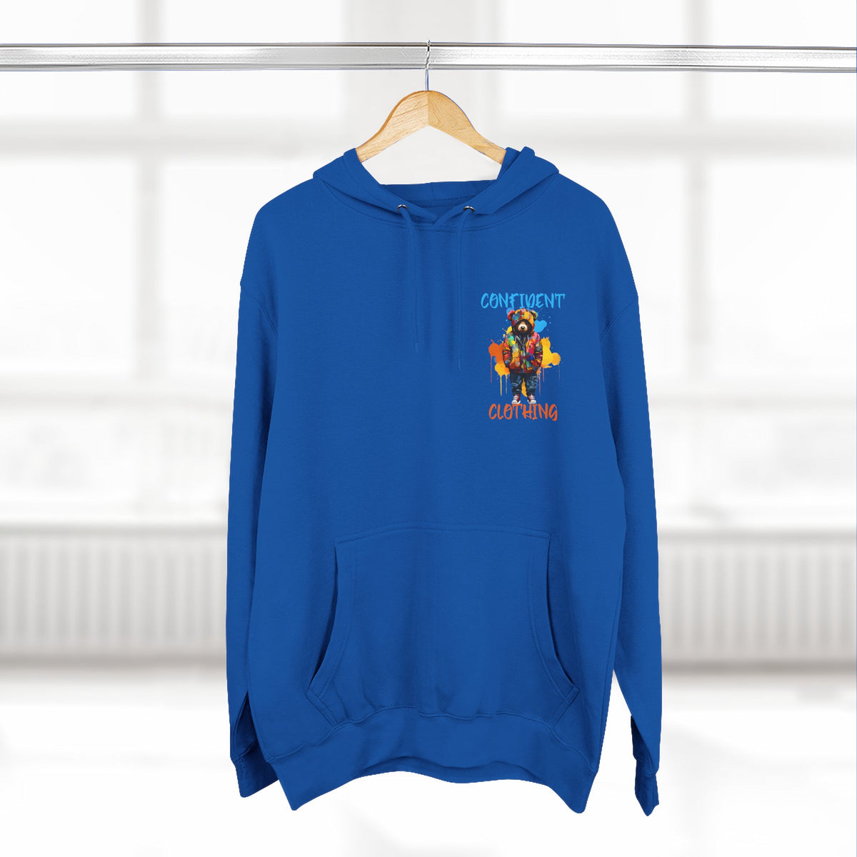 Confident Clothing Bear Graphic Fleece Hoodie