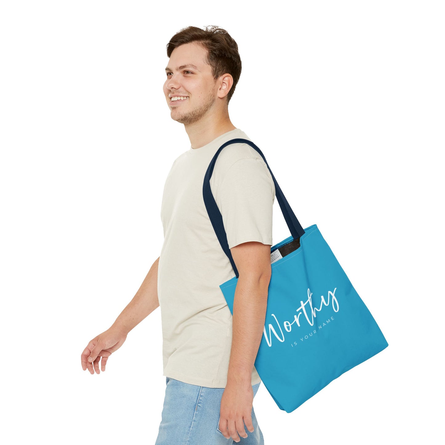 (tote bags) Worthy is Your Name (turquois)