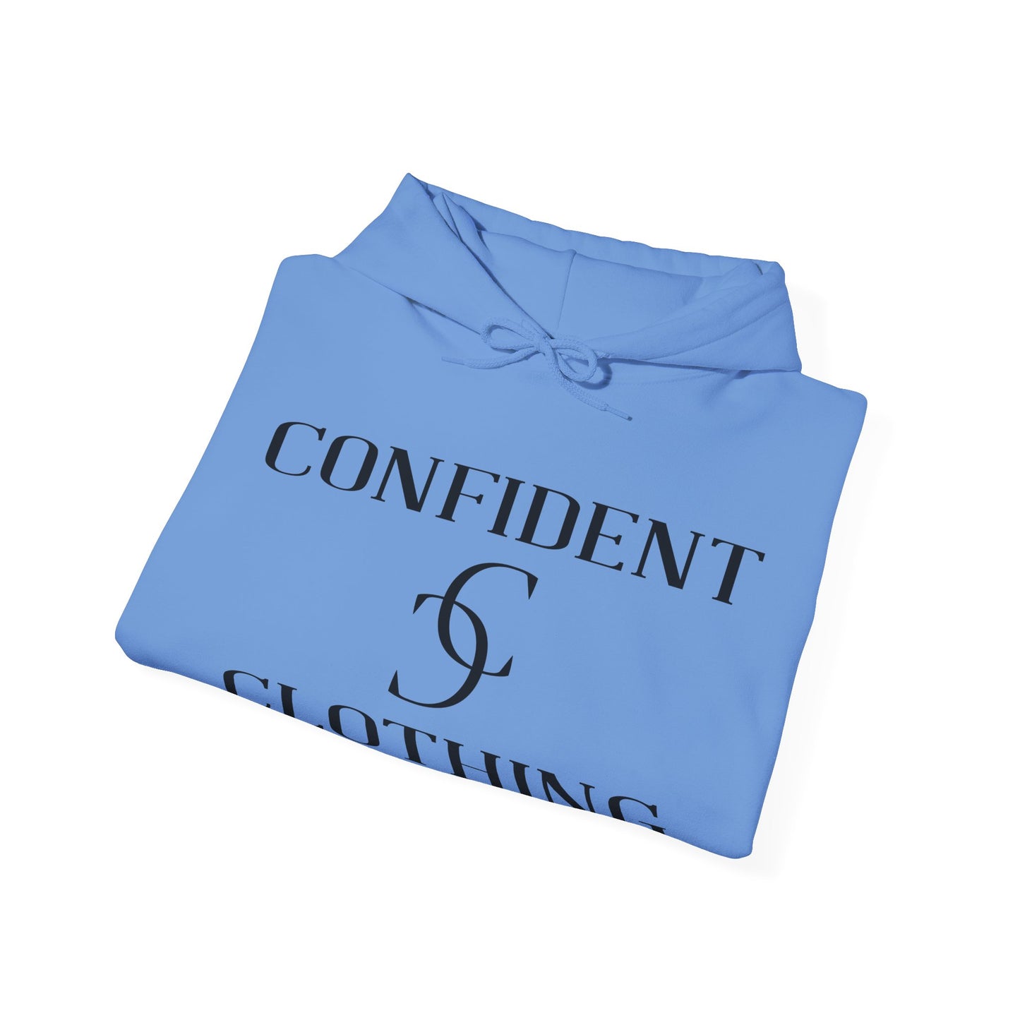 cc (Unisex) multi-color Confident Clothing Luxury Hooded Sweatshirt (black logo)