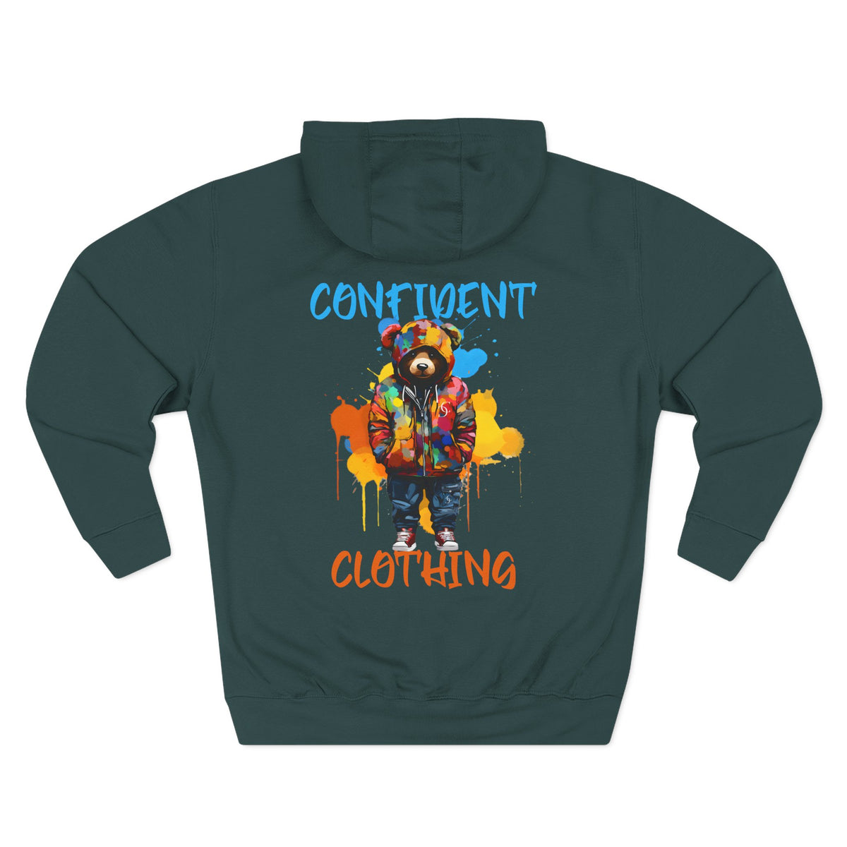 Confident Clothing Bear Graphic Fleece Hoodie