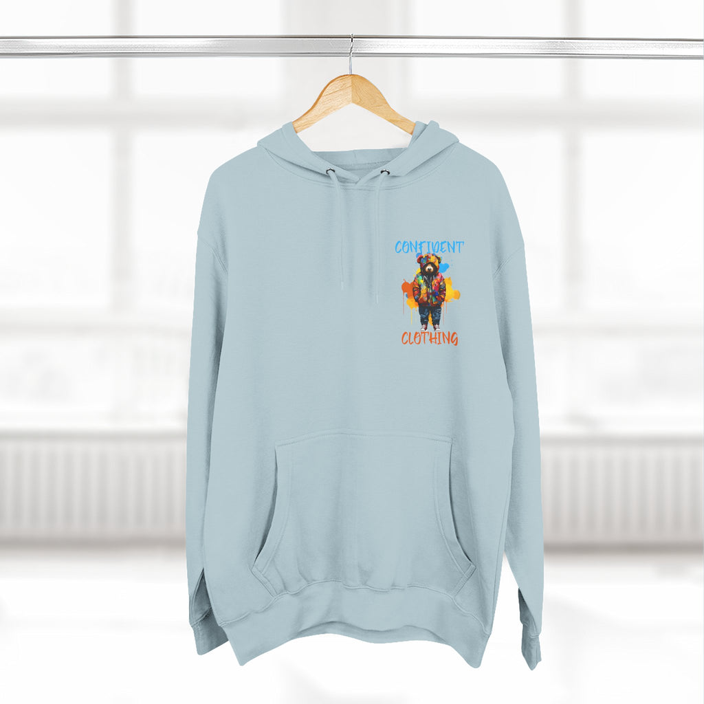 Confident Clothing Bear Graphic Fleece Hoodie