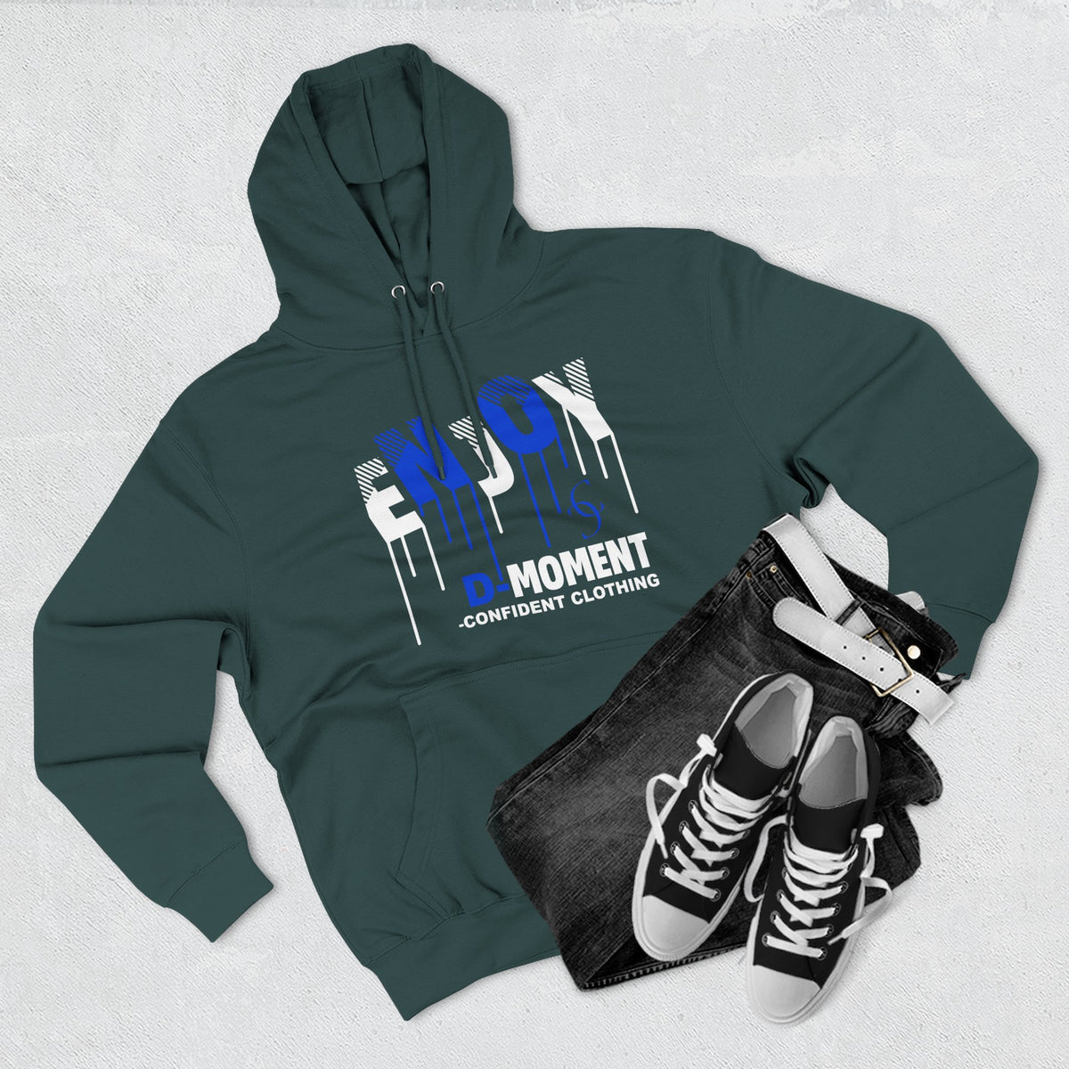 1.0 Confident Clothing Enjoy D Moment Drip Graphic Fleece Hoodie