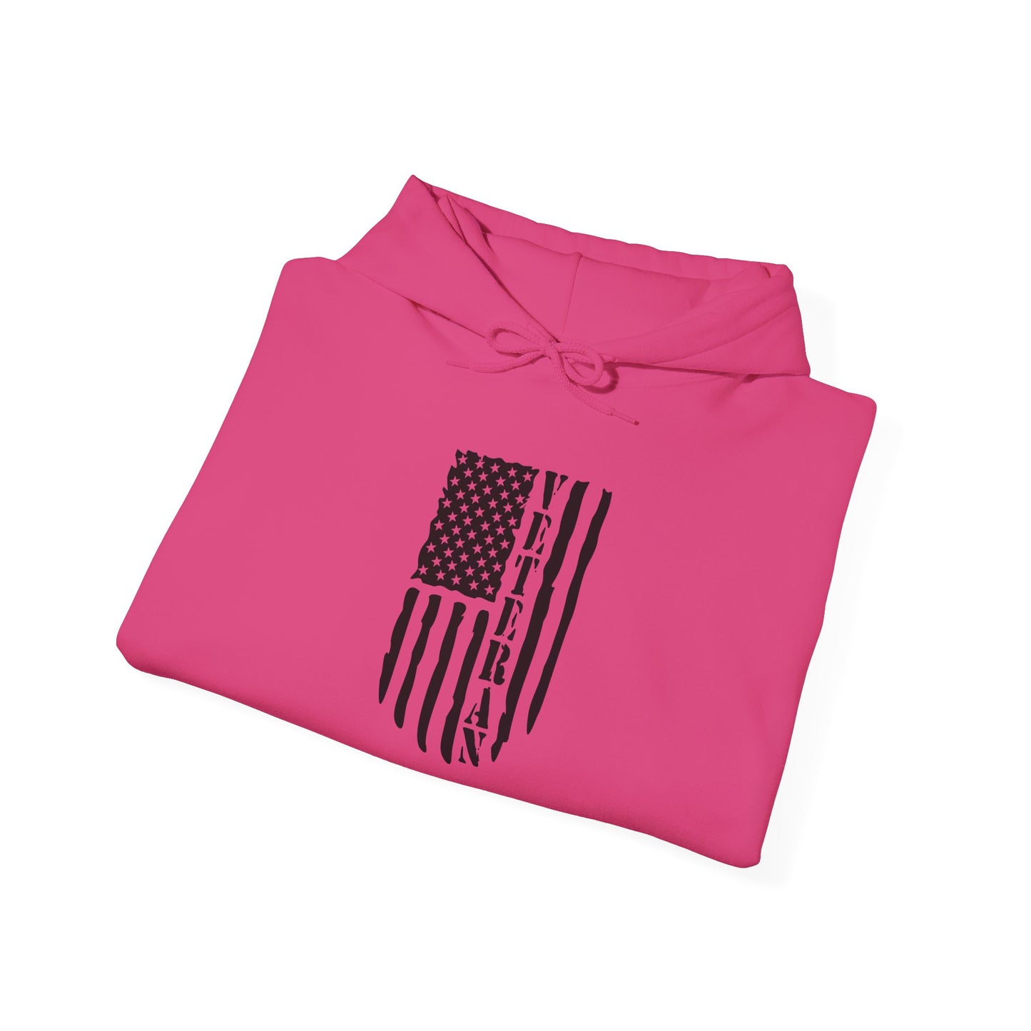 Veteran White Hoodie (black logo)