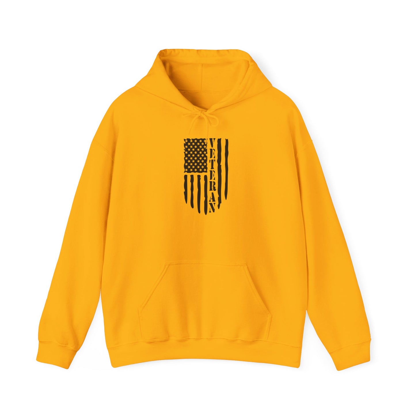 Veteran White Hoodie (black logo)