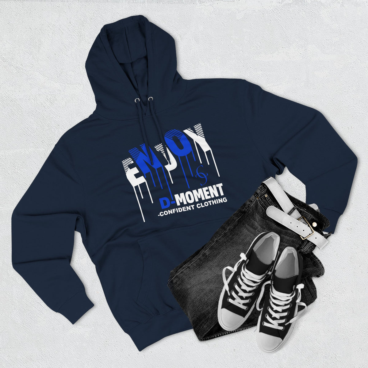 1.0 Confident Clothing Enjoy D Moment Drip Graphic Fleece Hoodie