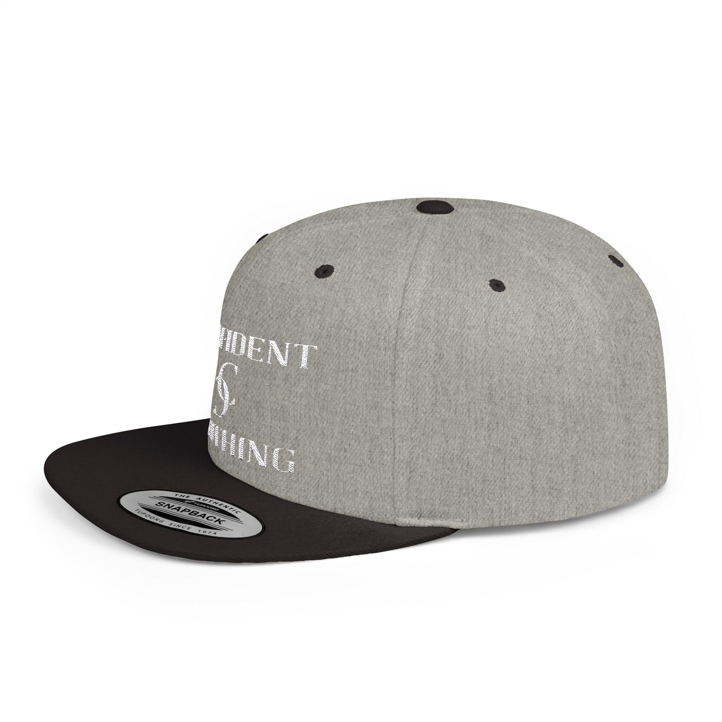 (hats) Confident Clothing Flat Bill Snapback (scc white logo)
