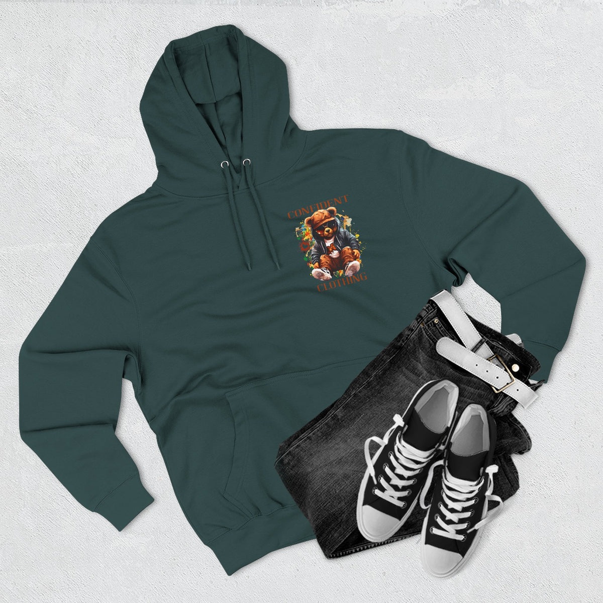 0.4 Confident Clothing Cool Bear Graphic Hoodie