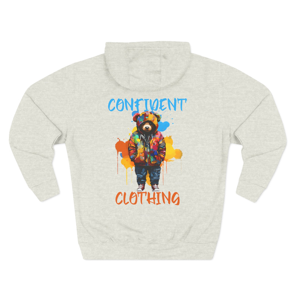 Confident Clothing Bear Graphic Fleece Hoodie