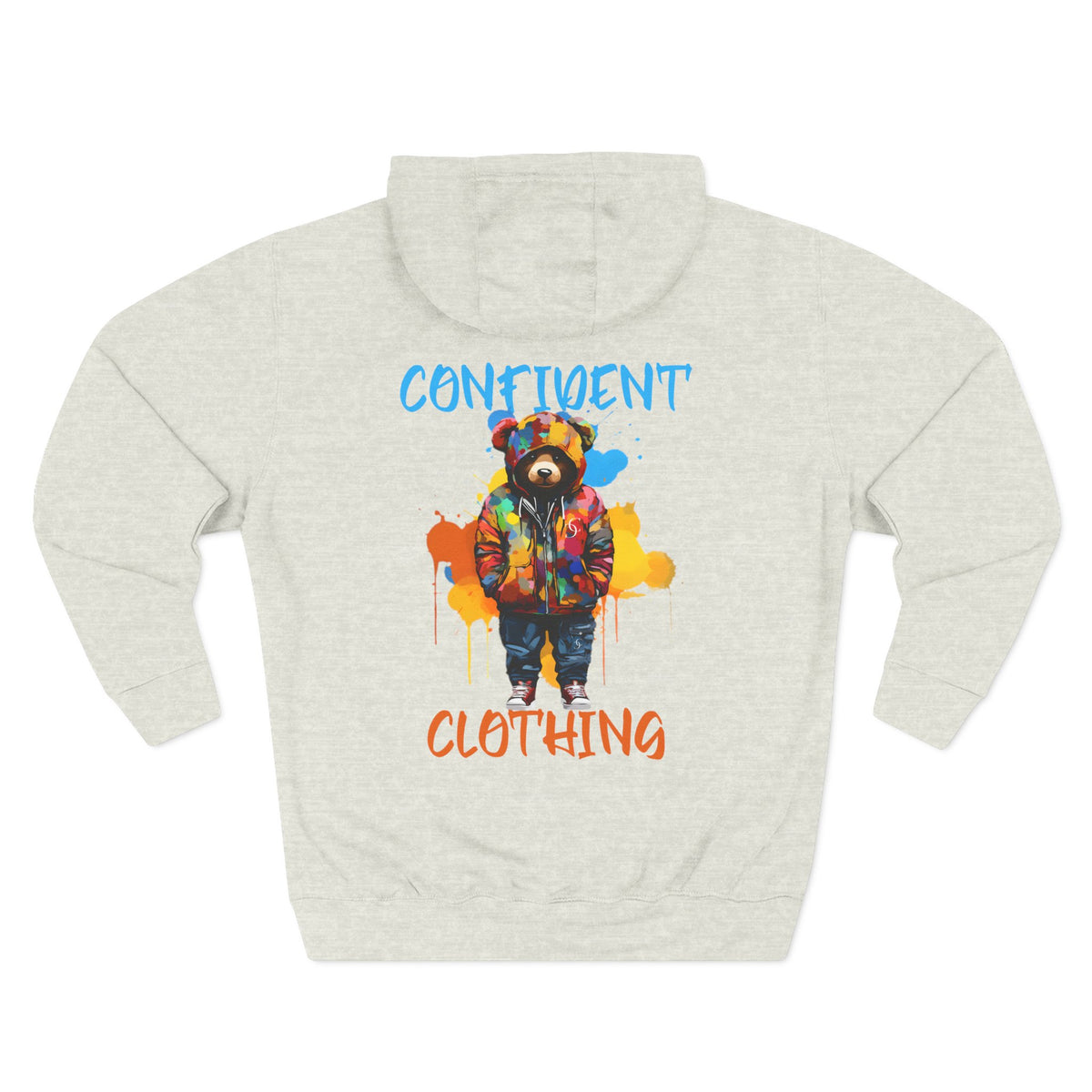 Confident Clothing Bear Graphic Fleece Hoodie