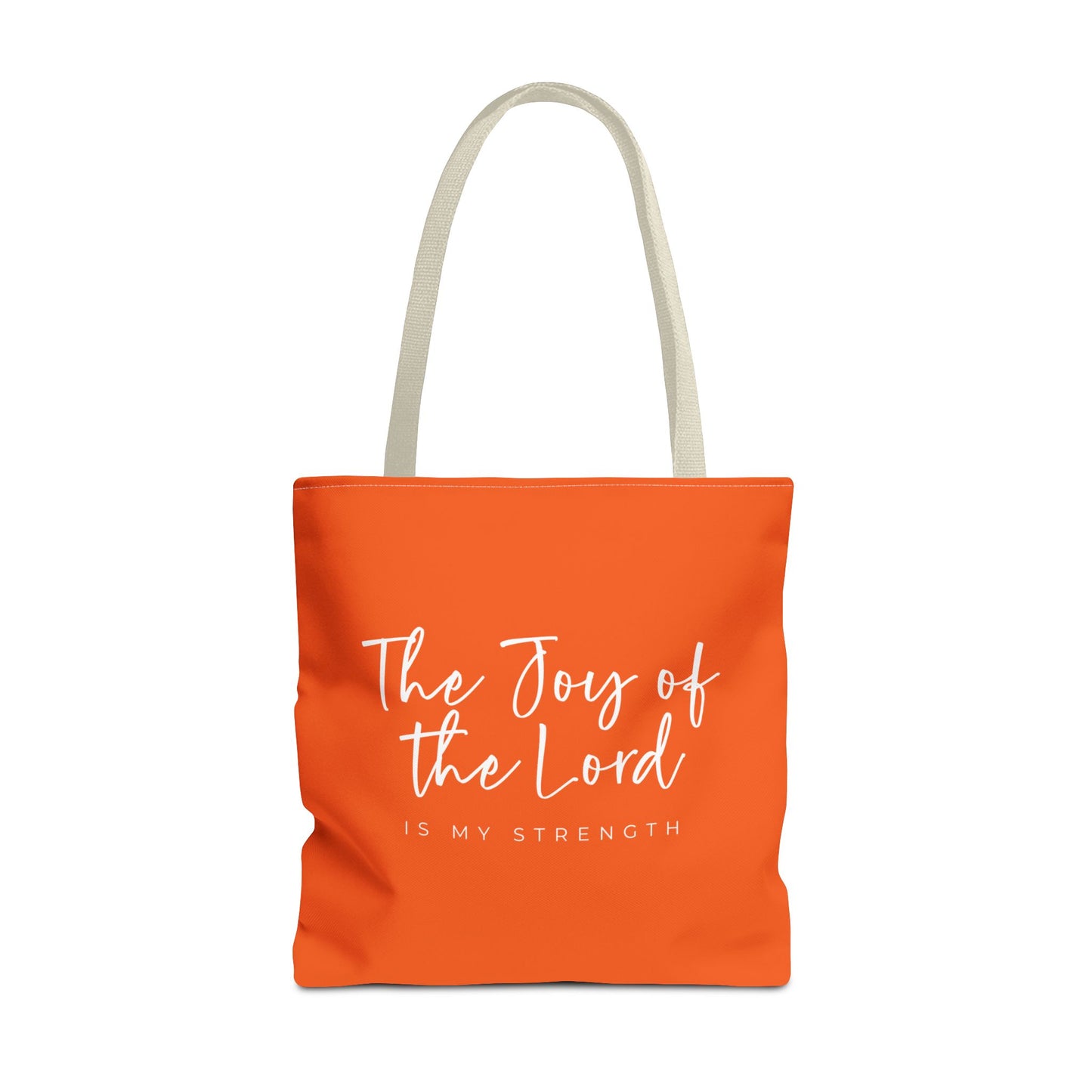 The Joy of the Lord is my Strength Tote Bag (orange)