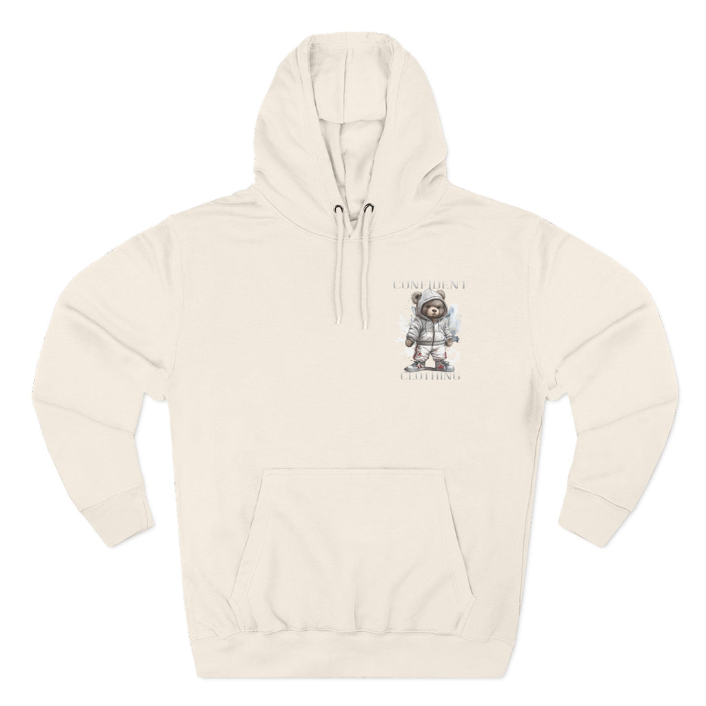 Confident Climbing Astronaut Snow Bear Fleece Hoodie