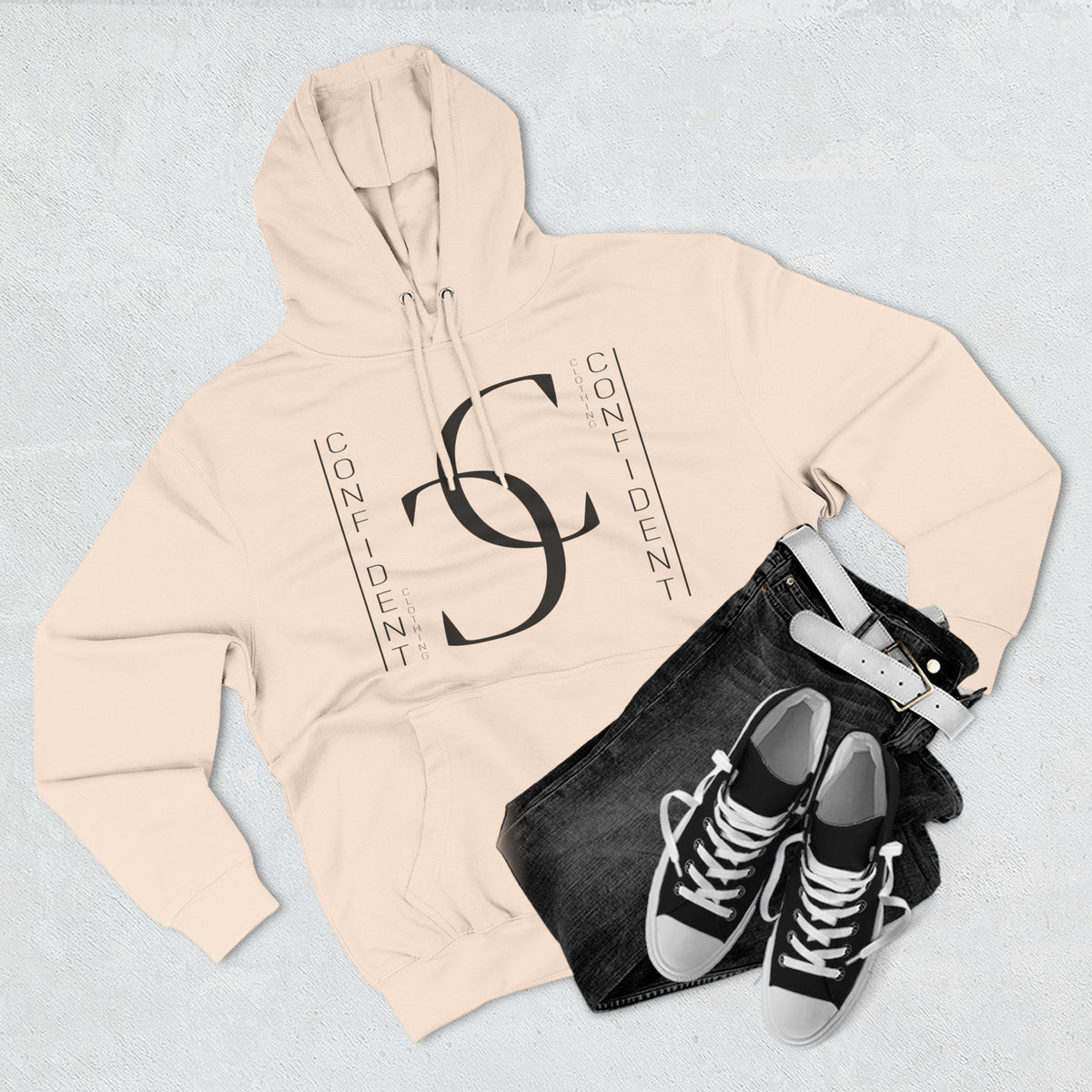 1.2 Confident Clothing Casual Graphic Fleece Hoodie