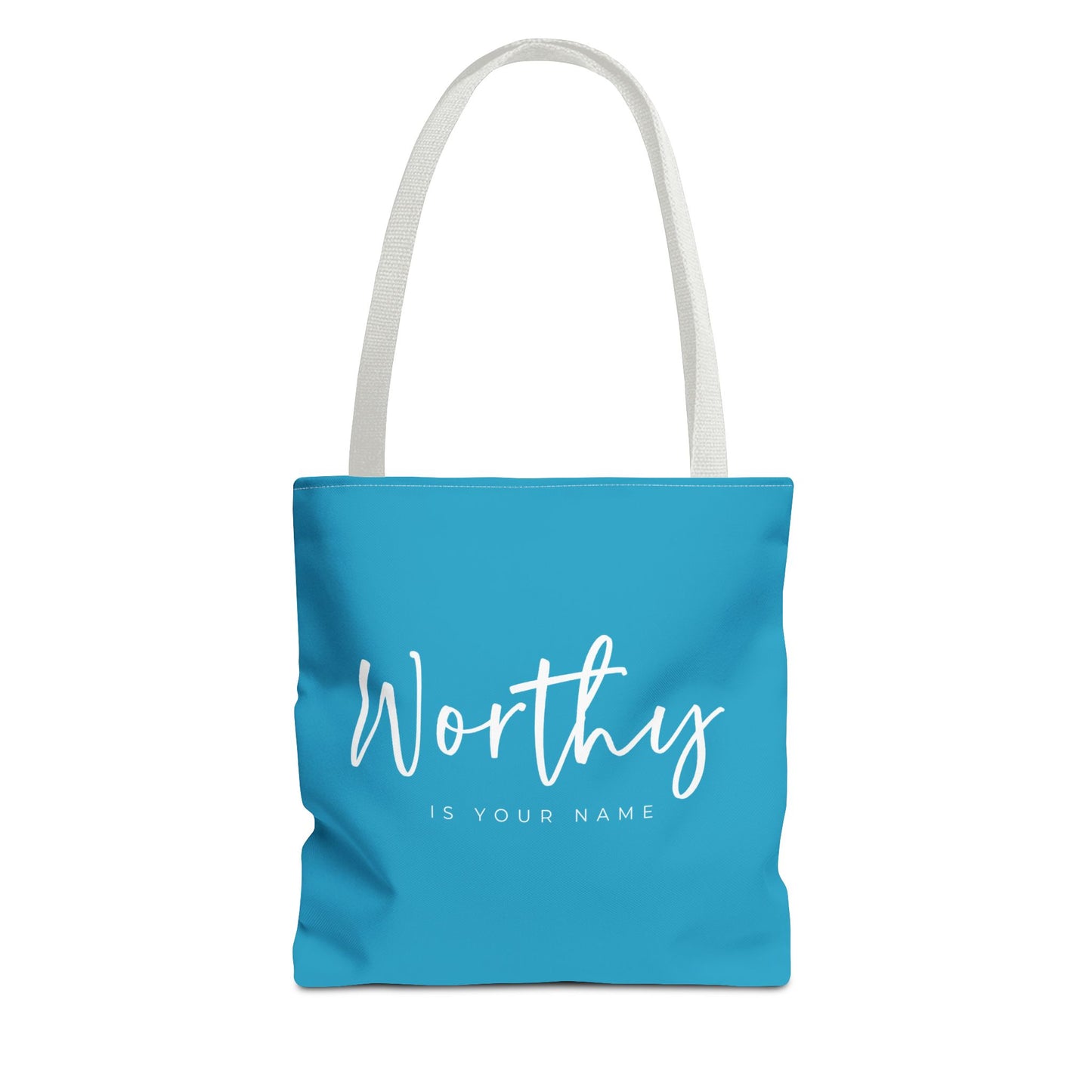 (tote bags) Worthy is Your Name (turquois)