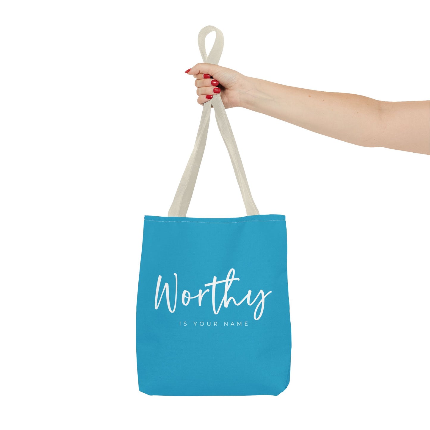 (tote bags) Worthy is Your Name (turquois)