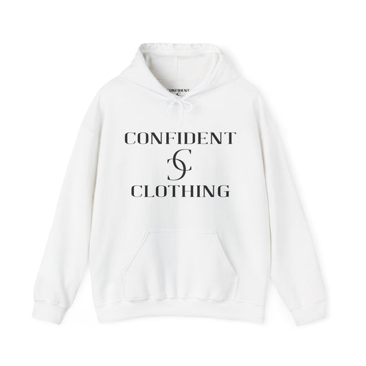 cc (Unisex) multi-color Confident Clothing Luxury Hooded Sweatshirt (black logo m nc)