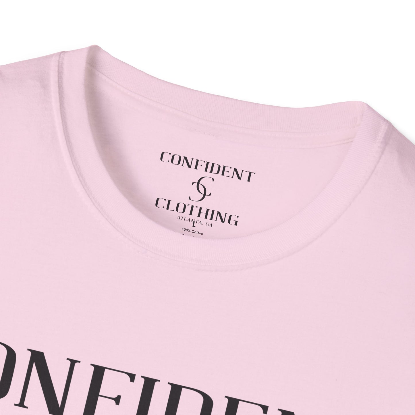 cc (Unisex) multi-color Confident Clothing Luxury Soft Style T-Shirt (ml black logo)