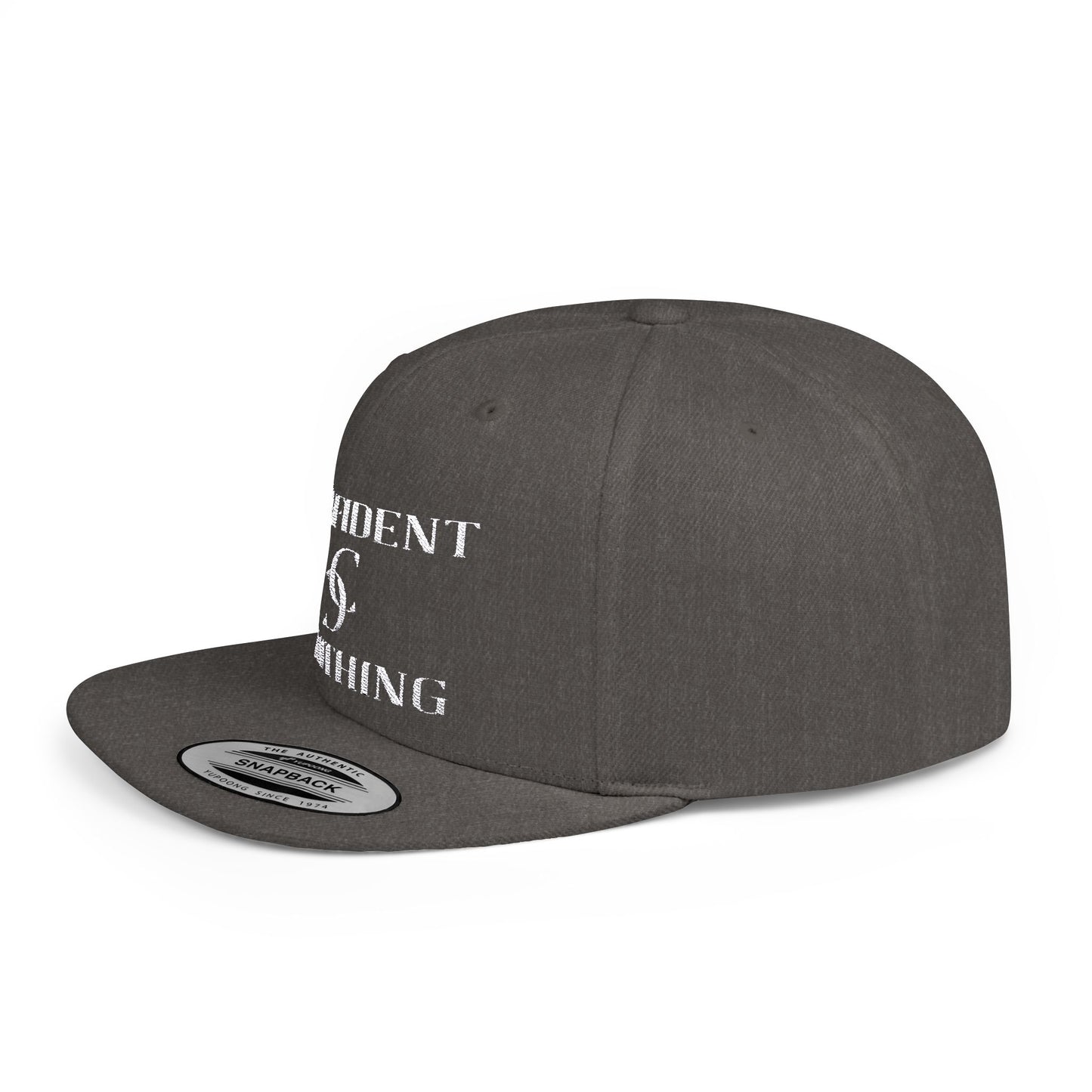 (hats) Confident Clothing Flat Bill Snapback (scc white logo)
