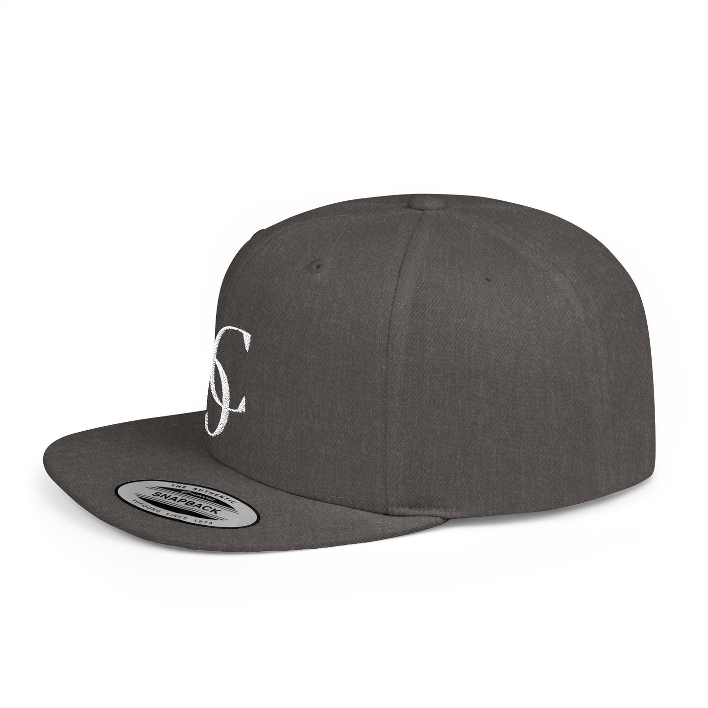(hats) Confident Clothing Flat Bill Snapback (big logo white cc)