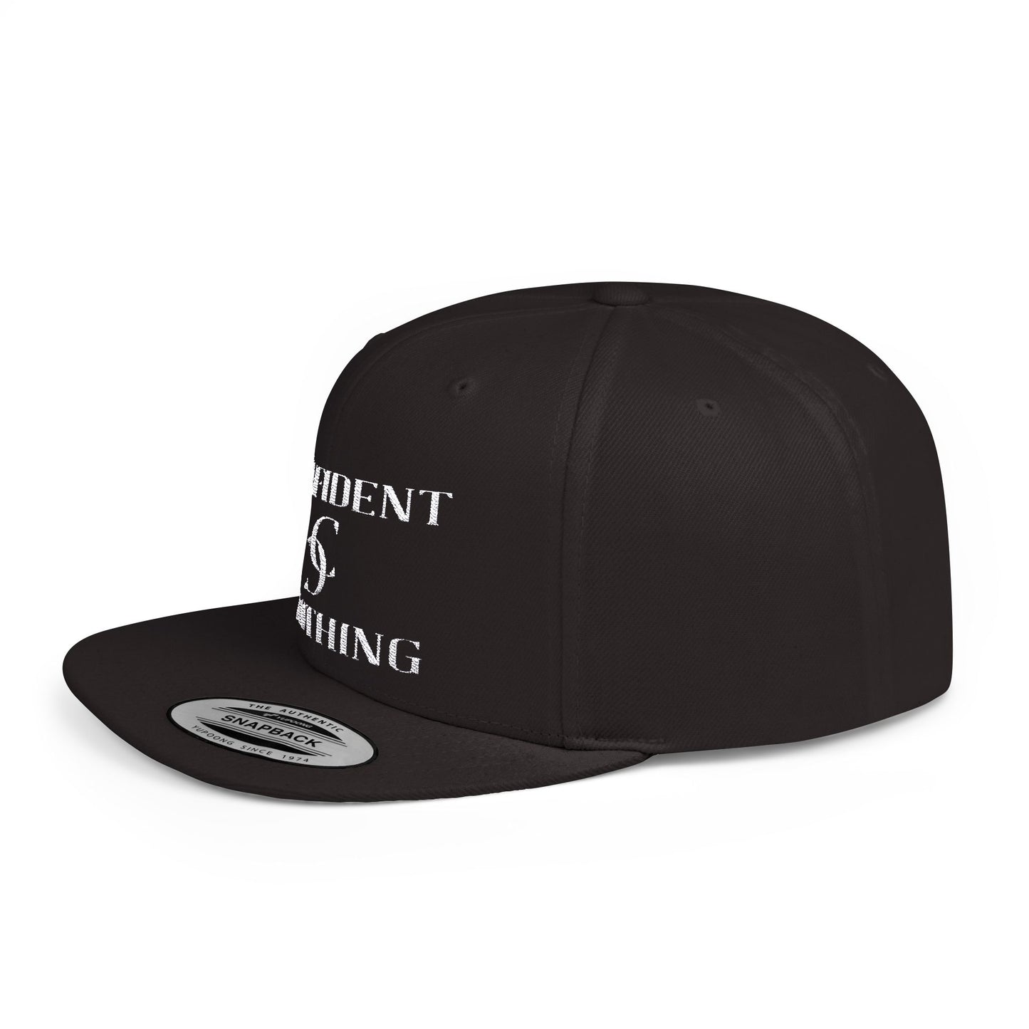 (hats) Confident Clothing Flat Bill Snapback (scc white logo)