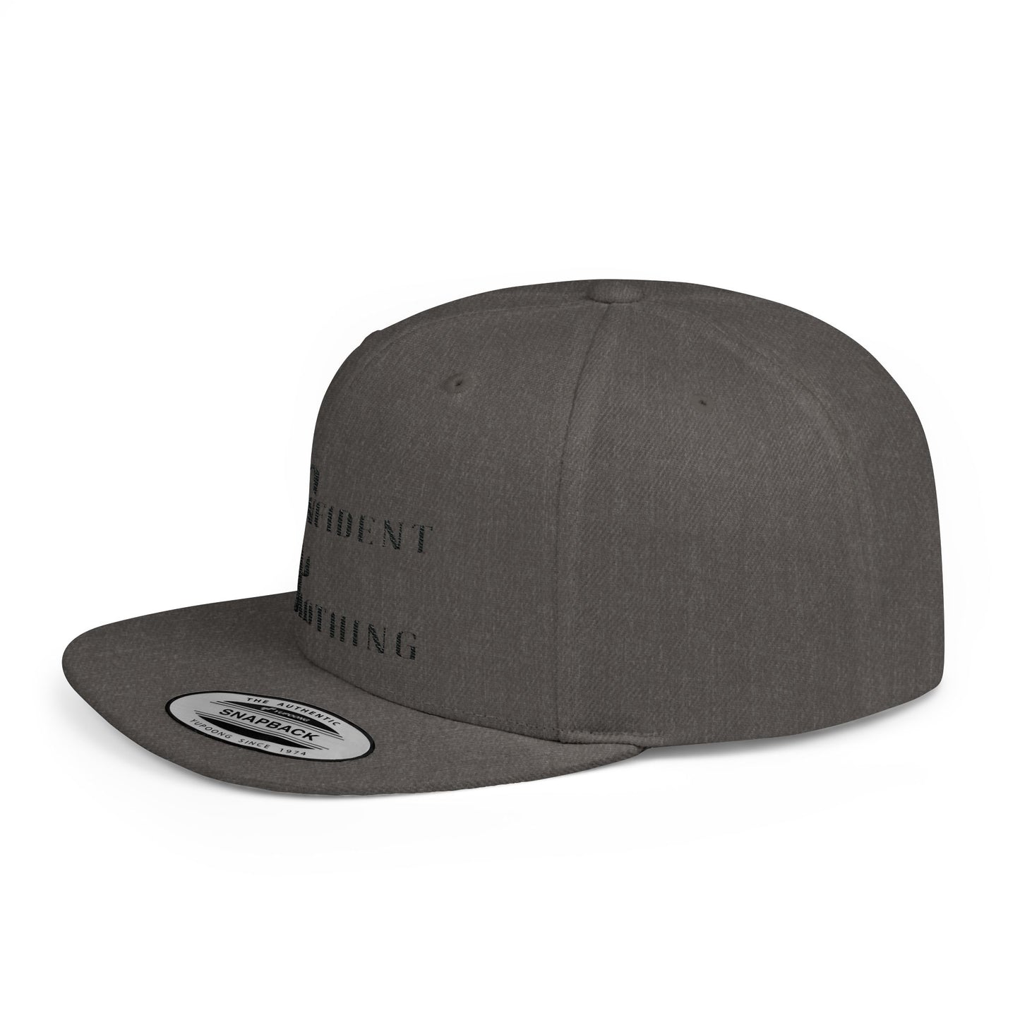 (hats) Confident Clothing Flat Bill Snapback (cc big black logo ll)
