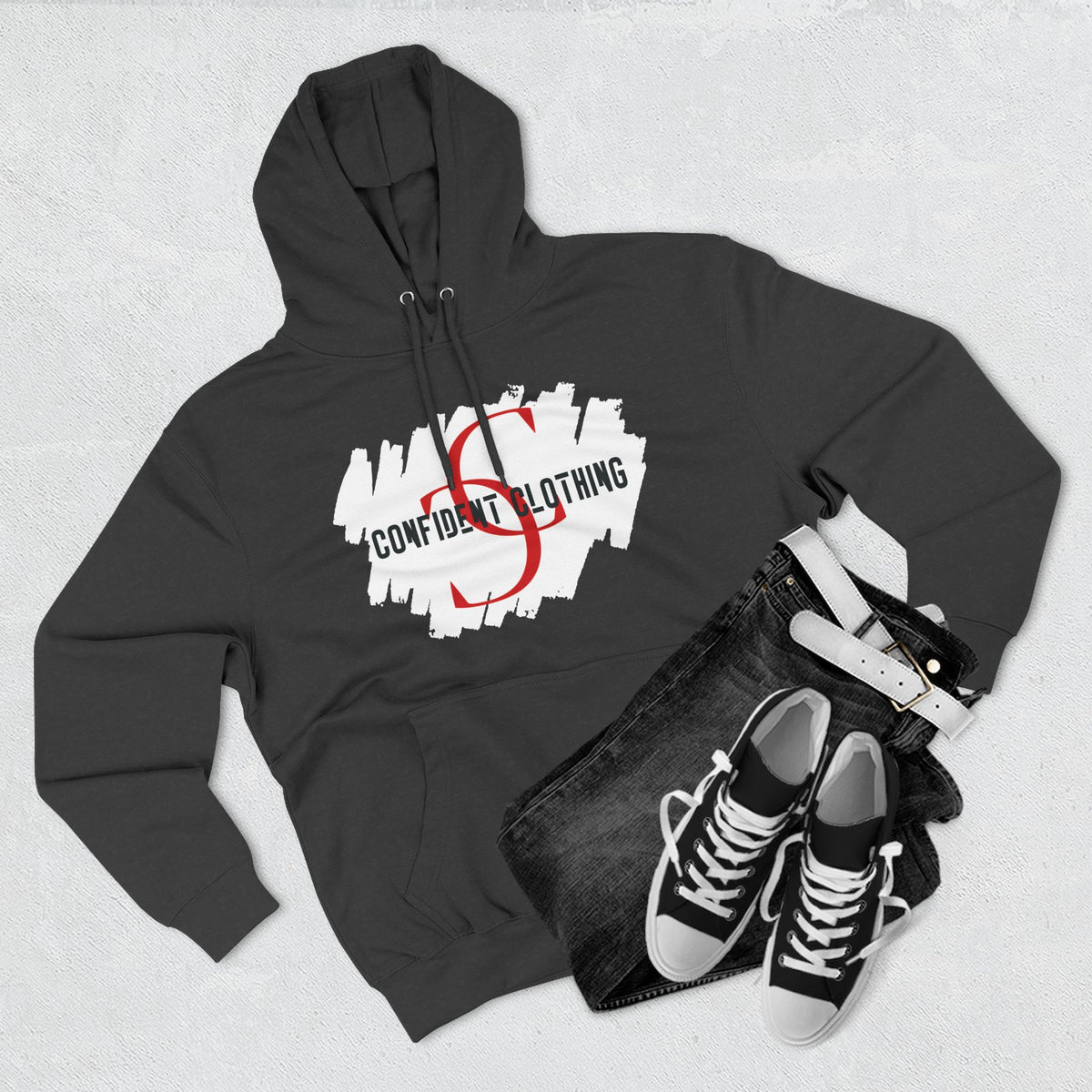 1.8 Confident Clothing Logo Fleece Hoodie