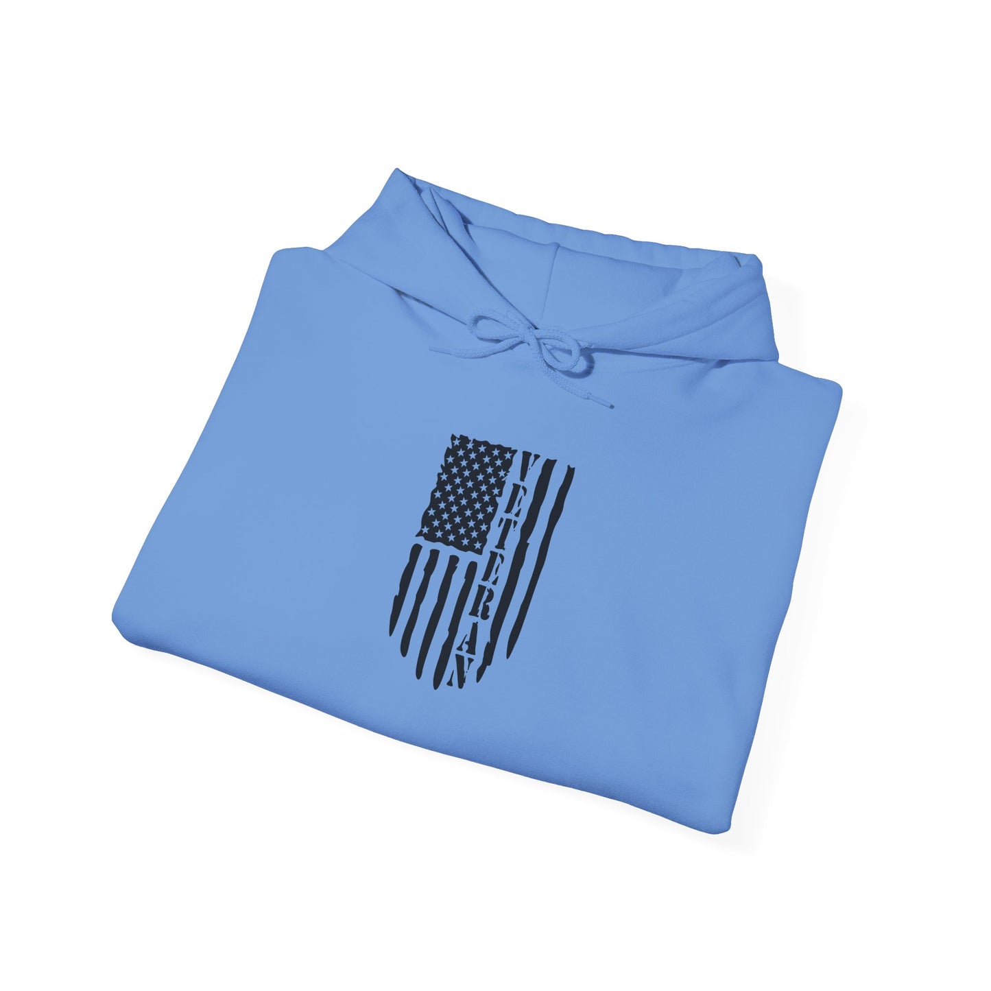 Veteran White Hoodie (black logo)