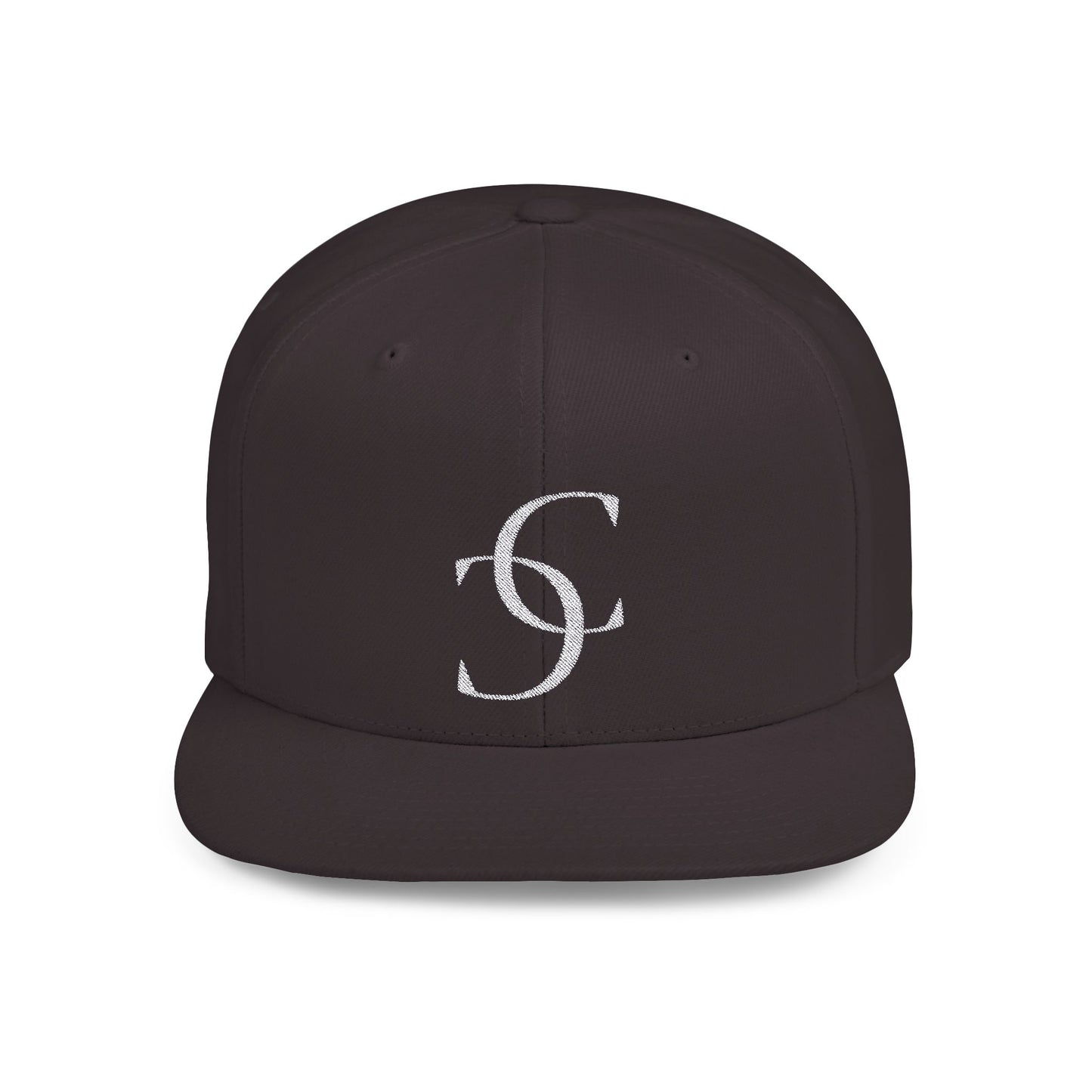 (hats) Confident Clothing Flat Bill Snapback (big logo white cc)