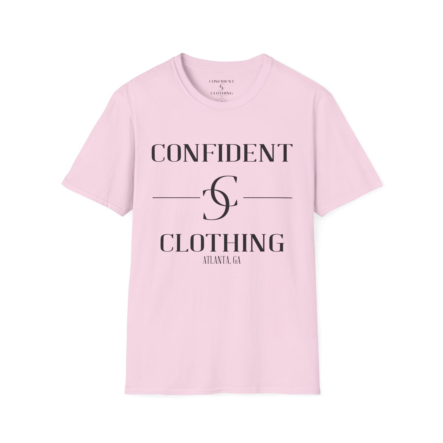 cc (Unisex) multi-color Confident Clothing Luxury Soft Style T-Shirt (ml black logo)