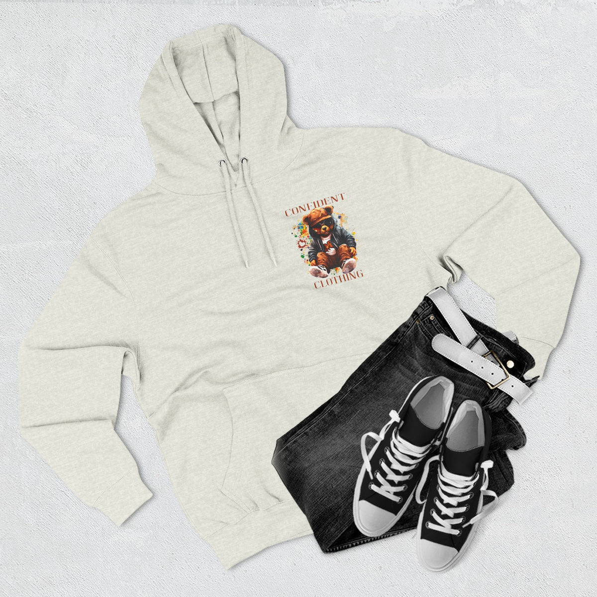 0.4 Confident Clothing Cool Bear Graphic Hoodie