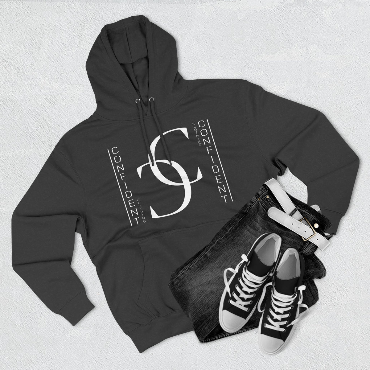 1.2 Confident Clothing Casual Graphic Fleece Hoodie