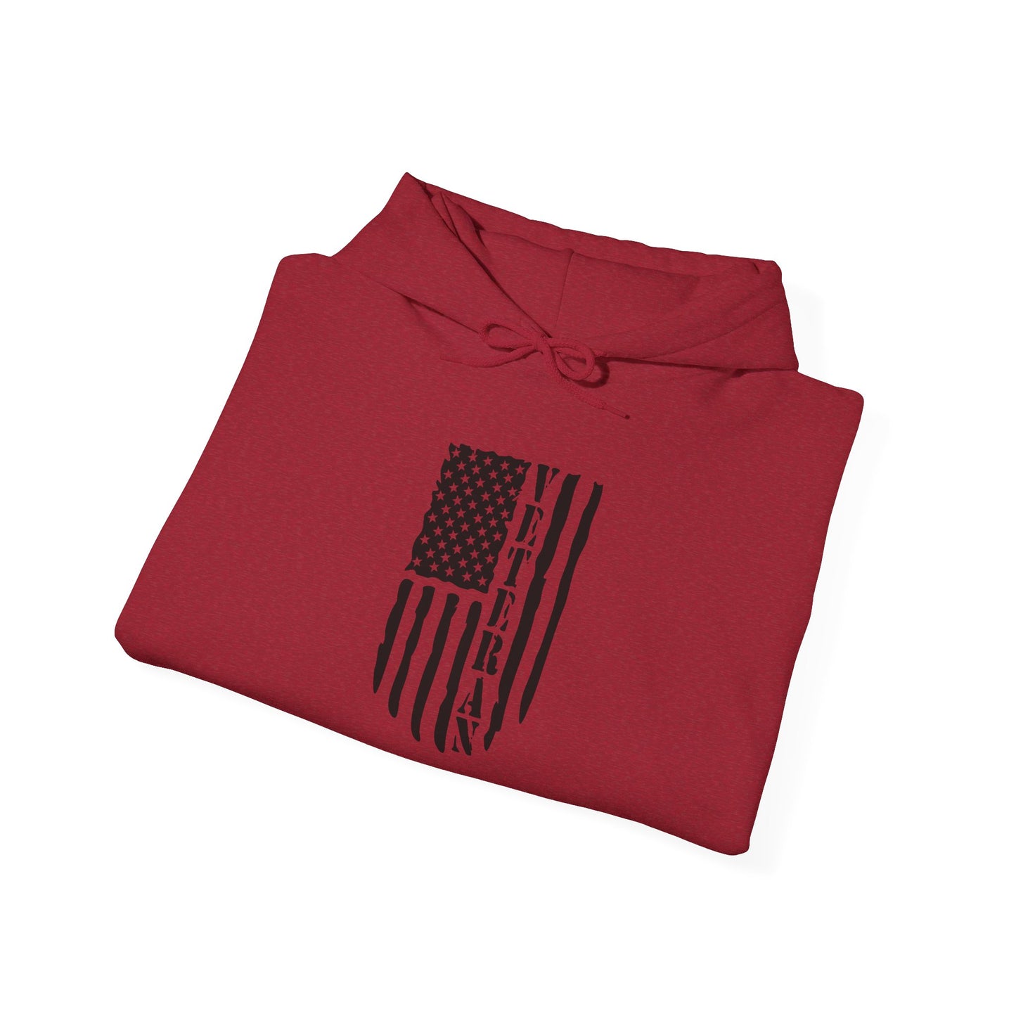 Veteran White Hoodie (black logo)