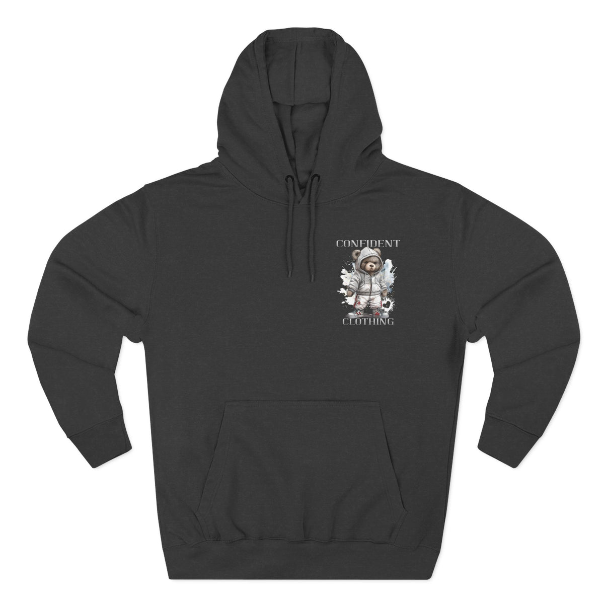 Confident Climbing Astronaut Snow Bear Fleece Hoodie