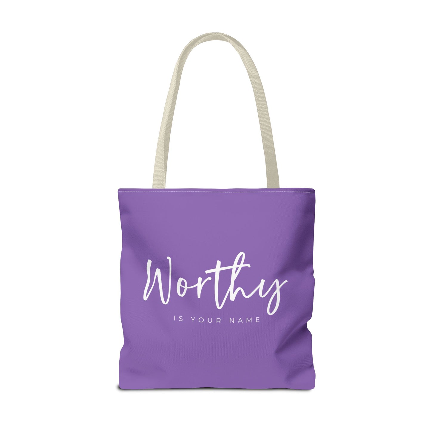 (tote bags) Worthy is Your Name (light purple)