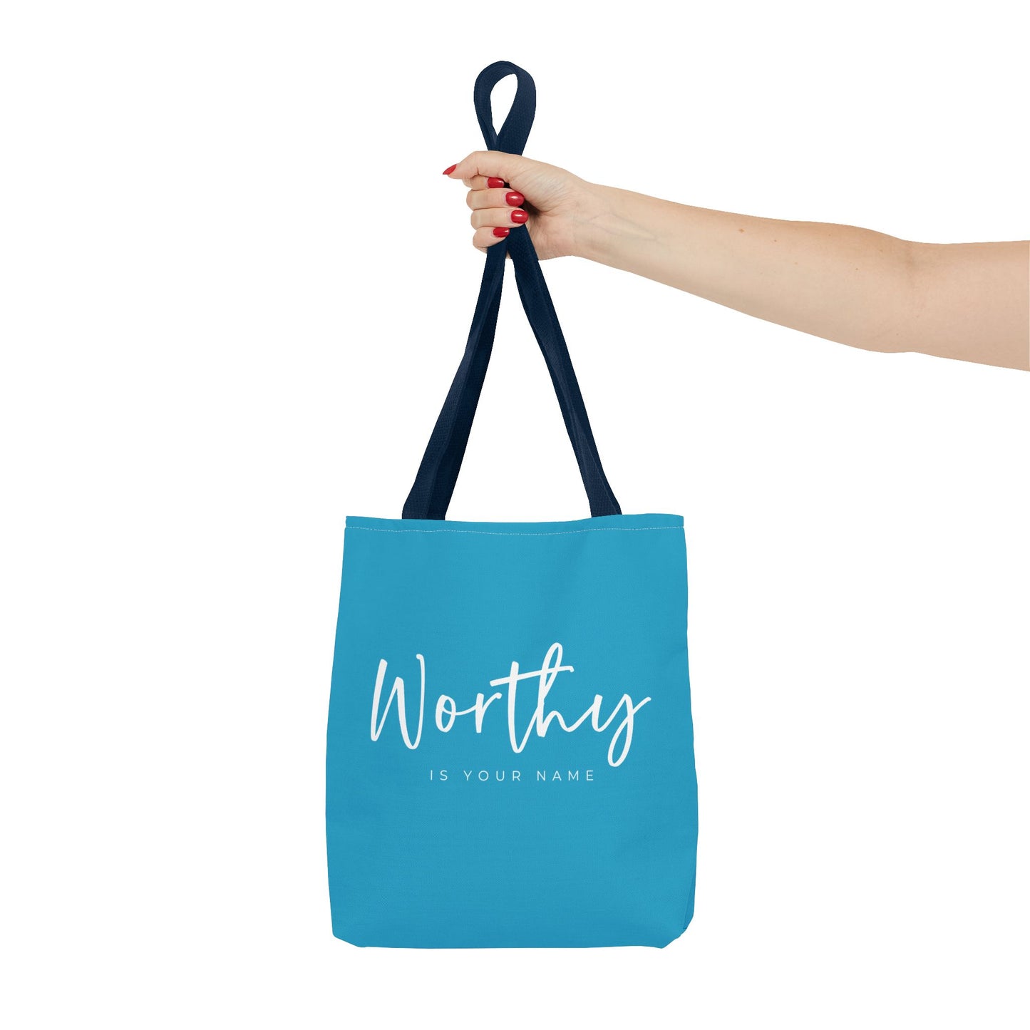 (tote bags) Worthy is Your Name (turquois)